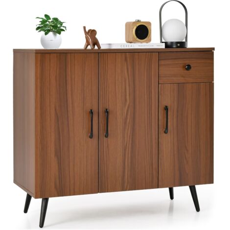 COSTWAY Buffet Cabinet Kitchen Modern Storage Cabinet w/Pull-out Drawer (1/5)