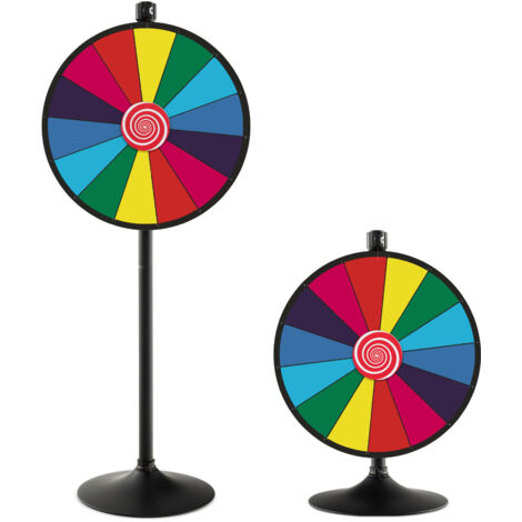 COSTWAY 60 cm Colorful Freestand Prize Wheel 14 Slots Tabletop Spinning Wheel w/ Eraser (1/5)