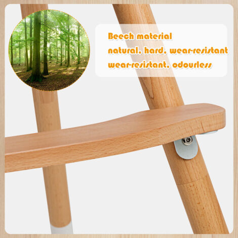 COSTWAY 2 in 1 Toddler Convertible High Chair Baby Wooden Dining Highchair with tray