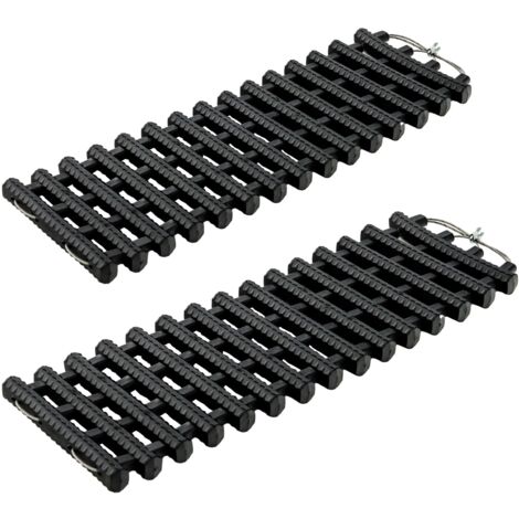 COSTWAY 2 Pack Tire Traction Mats Portable TPR Recovery Track Pad Emergency Traction Aid