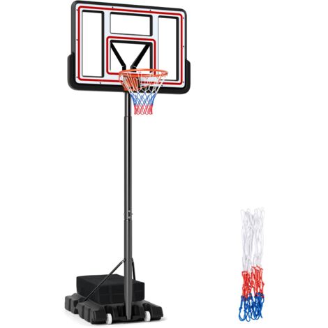 COSTWAY Portable Basketball Hoop 7.4-10 FT Adjustable Basketball Goal System
