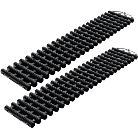 COSTWAY 2 Pack Tire Traction Mats Portable TPR Recovery Track Pad Emergency Traction Aid (1/5)