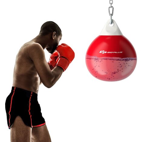 COSTWAY 18 Inch Water Punching Bag 50 kg Water Heavy Bag Filled Gym-Red