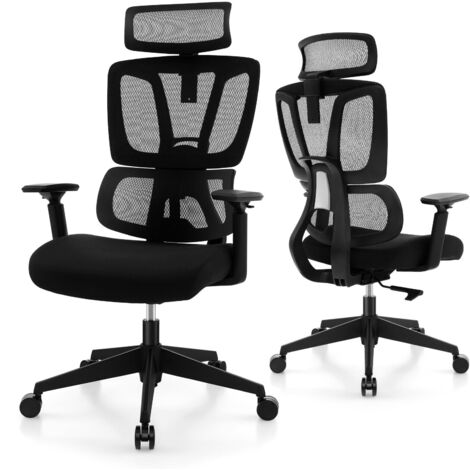 COSTWAY Ergonomic Office Chair Adjustable Desk Chair Breathable Mesh With Lumbar Support (1/5)