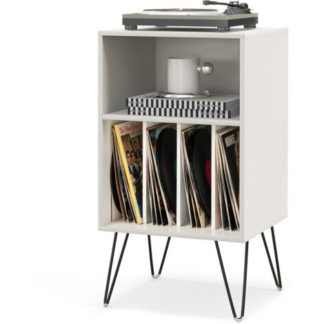 COSTWAY Record Player Stand 3-Tier Turntable Stand-White (1/5)