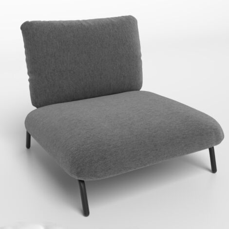 COSTWAY Oversized Accent Chair Comfy Living Room Chairs-Grey (1/5)