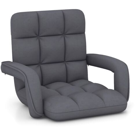 COSTWAY Floor Gaming Chair Adults 6-Position Adjustable Lazy Sofa Chair (1/5)