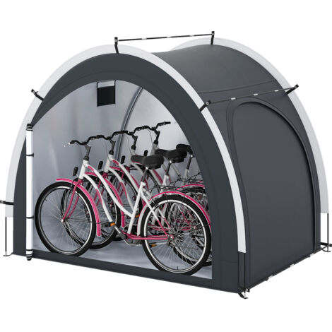 COSTWAY Bike Storage Shed Tent Outdoor Bike Cover Bicycle Tent-Black