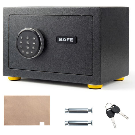 COSTWAY Steel Security Safe Box 3122.521.5cm Digital Lock Emergency Keys for Cash Documents Black (1/5)