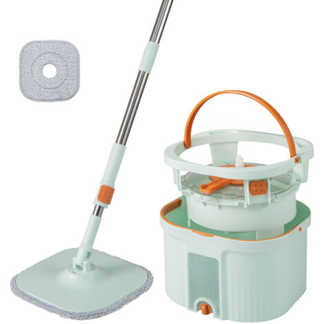 COSTWAY Spin Mop and Bucket Set 360° Deep Cleaning Mops-Green (1/5)
