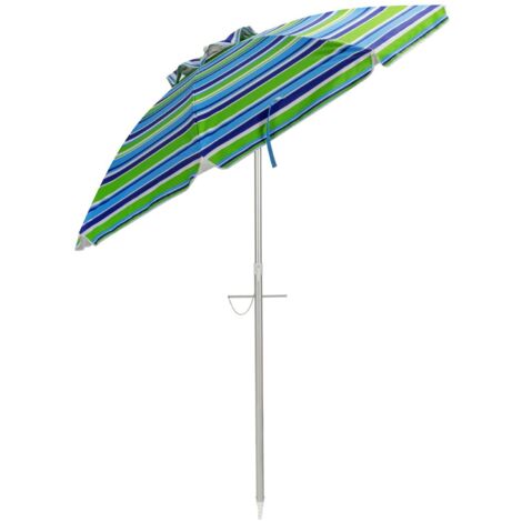 2M Patio Beach Umbrella Portable Sunshade Umbrella UPF 50+ with Sand Anchor