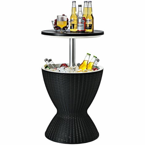 grey rattan beer cooler