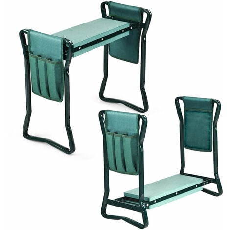 Portable Folding Padded Garden Kneeler Gardening Knee Pad Stool Seat W/ Storage