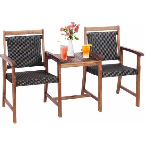 Twin garden discount seat with table