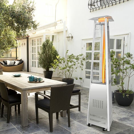 42,000 BTU Outdoor Patio Gas Heater 20 ©O Pyramid Propane Heater with Wheels