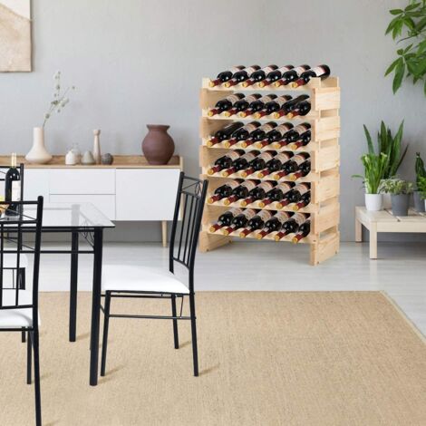 6 Tier Wine Rack 36 Bottle Stackable ...