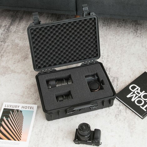 Portable Waterproof Hard Case Hard-Shell Dry Box W/ Customizable Foam Insert