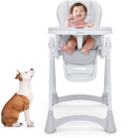 Baby Highchair Adjustable Folding Infant High Chair Toddler Dining Feeding Chair