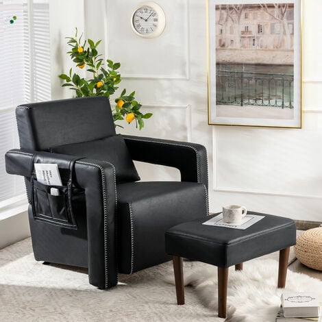 Modern Accent Sofa Chair With Ottoman