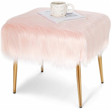 Vanity stool deals fur