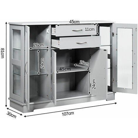 Kitchen Buffet Server Sideboard Wooden Storage Cupboard Cabinet Elegant Design