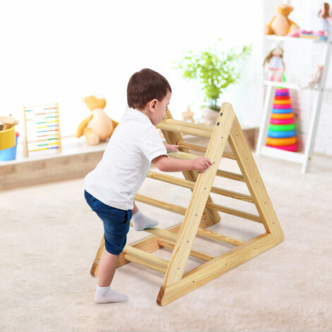 Kids Climbing Triangle Ladder Toddler Indoor Gym Activity Centre Step Training