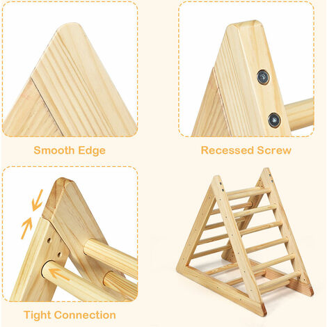 Kids Climbing Triangle Ladder Toddler Indoor Gym Activity Centre Step Training