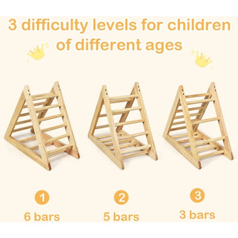 Kids Climbing Triangle Ladder Toddler Indoor Gym Activity Centre Step Training