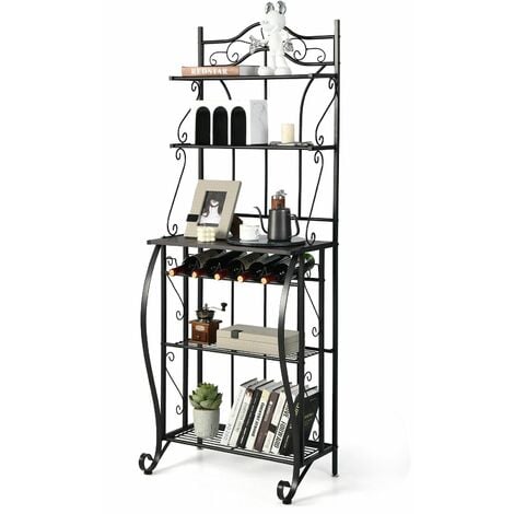 Bakers wine deals rack wrought iron