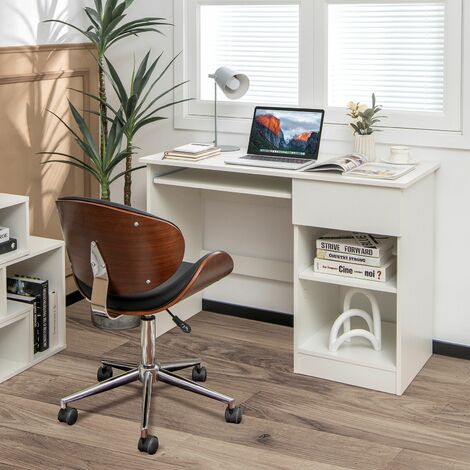 Modern Computer Desk Workstation PC Laptop Table w/ Keyboard Tray & Drawer
