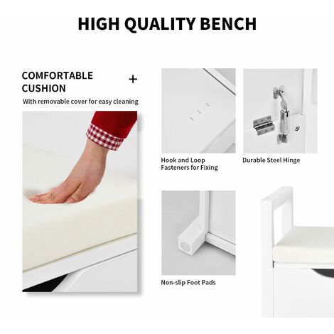 2 IN1 Wooden Shoe changing Bench Shoe Storage Cabinet Organizer Padded Seat