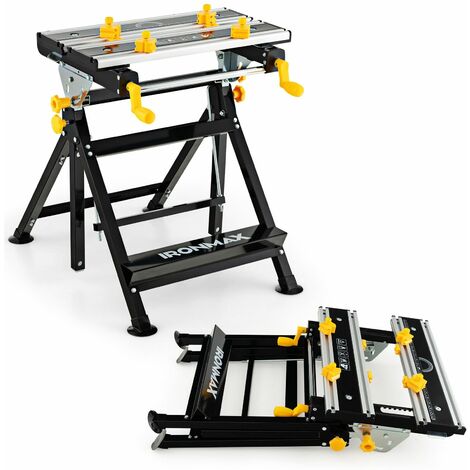 Folding Work Table Portable Workbench with Tiltable Platform 7-level Adjustable (1/5)