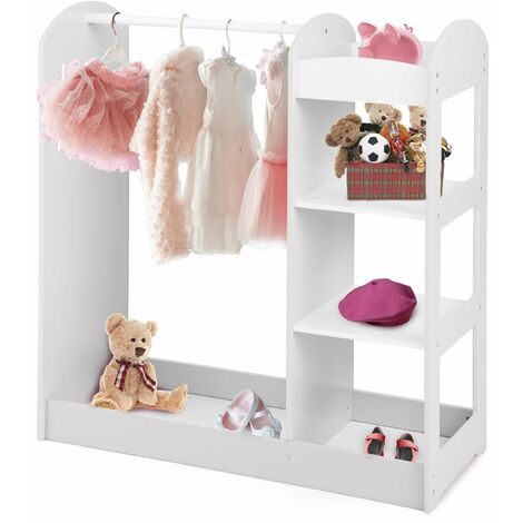 Kids Dress Up Storage Kids Play Armoire Dresser Dressing Up Wardrobe With Mirror
