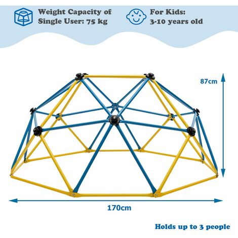 6FT Dome Climber Climbing Frame Geometric Climbing Dome Kids Toddlers Garden Gym