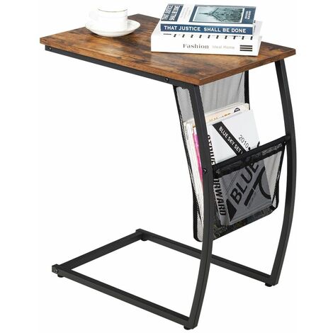 C-Shaped End Table Sofa Side Coffee Laptop Table BesideTable Living Room Bedroom (1/5)