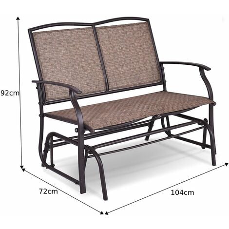 Outdoor patio deals glider bench