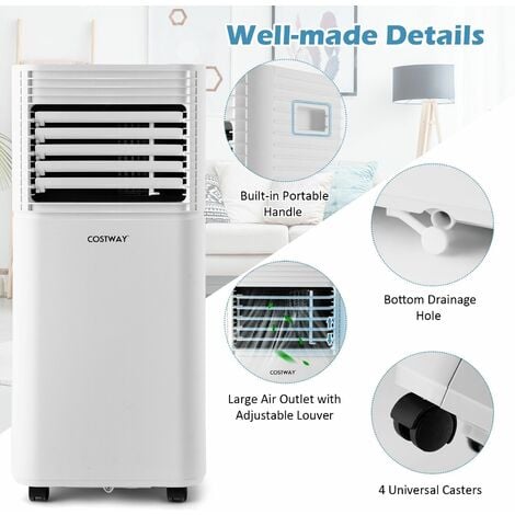 Costway Portable Air Cooler Fan & Heater Humidifier with Washable Filter  Remote Control 