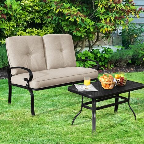 Patio loveseat deals and coffee table