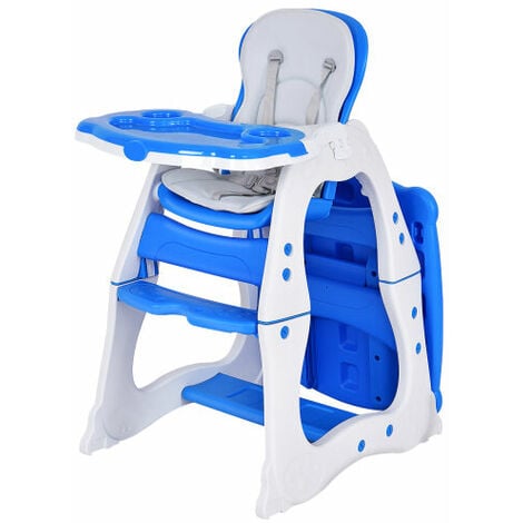 3 IN 1 Folding Baby High Chair Convertible Infant Dining Chair