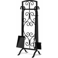 5 Piece Fireplace Tool Set Fire Place Accessories with Easy-To-Grab Handles