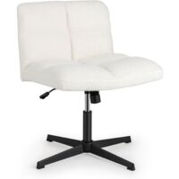 COSTWAY Armless Home Office Chair Swivel Desk Chair Height Adjustable Task Vanity Chair