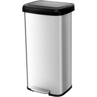 COSTWAY 68L Recycling Pedal Bin Stainless Steel Kitchen Bin with Soft Close Lid Handle