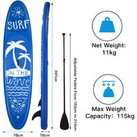 Inflatable Stand Up Paddle Board Surfboard Surfing ISUP Water 297cm