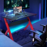 Game Gaming Computer Desk Adjustable Ergonomic PC Racing Table W/ Mouse Pad