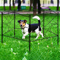5 Panels Decorative Garden Fence Playpen Enclosure Pen Dog Cat Barrier Border