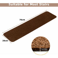 Costway 15 PCS Stair Treads Non-Slip Carpets Stairs Cover Mat Home Protection Cover