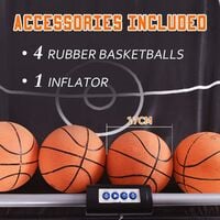COSTWAY Foldable Basketball Arcade Game, 110 x 208 x 206 cm