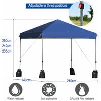 2.4x2.4m Folding Pop UP Canopy Tent Gazebo Marquee Garden Patio Outdoor shelter