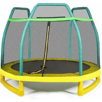 7FT Kids Trampoline Safety Jumper Rebounder Enclosure Net Indoor Outdoor Play