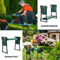 Portable Folding Padded Garden Kneeler Gardening Knee Pad Stool Seat W/ Storage